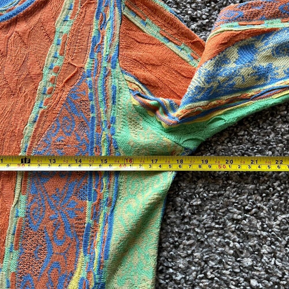 Zava Colorful Long Sleeve Top Womens Medium Boho Festival Coogi Retro Pullover - Picture 5 of 8